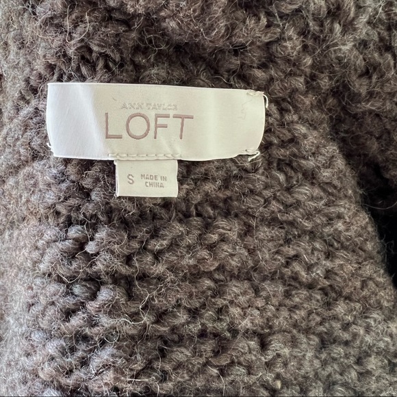 LOFT soft thick chunky wrap cardigan with large collar - Picture 8 of 9